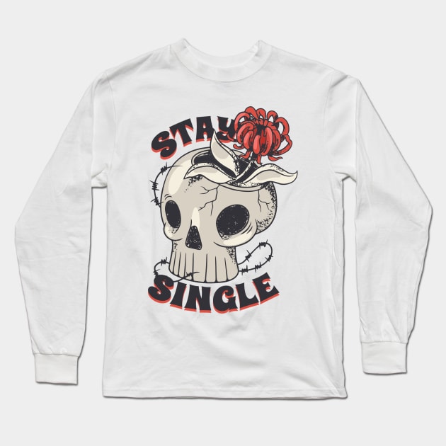 Vintage anti valentines day Long Sleeve T-Shirt by Positively Petal Perfect 